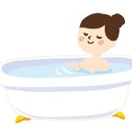 入浴する女性のイラスト